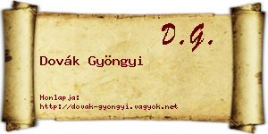 Dovák Gyöngyi névjegykártya