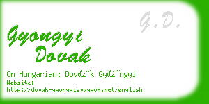 gyongyi dovak business card